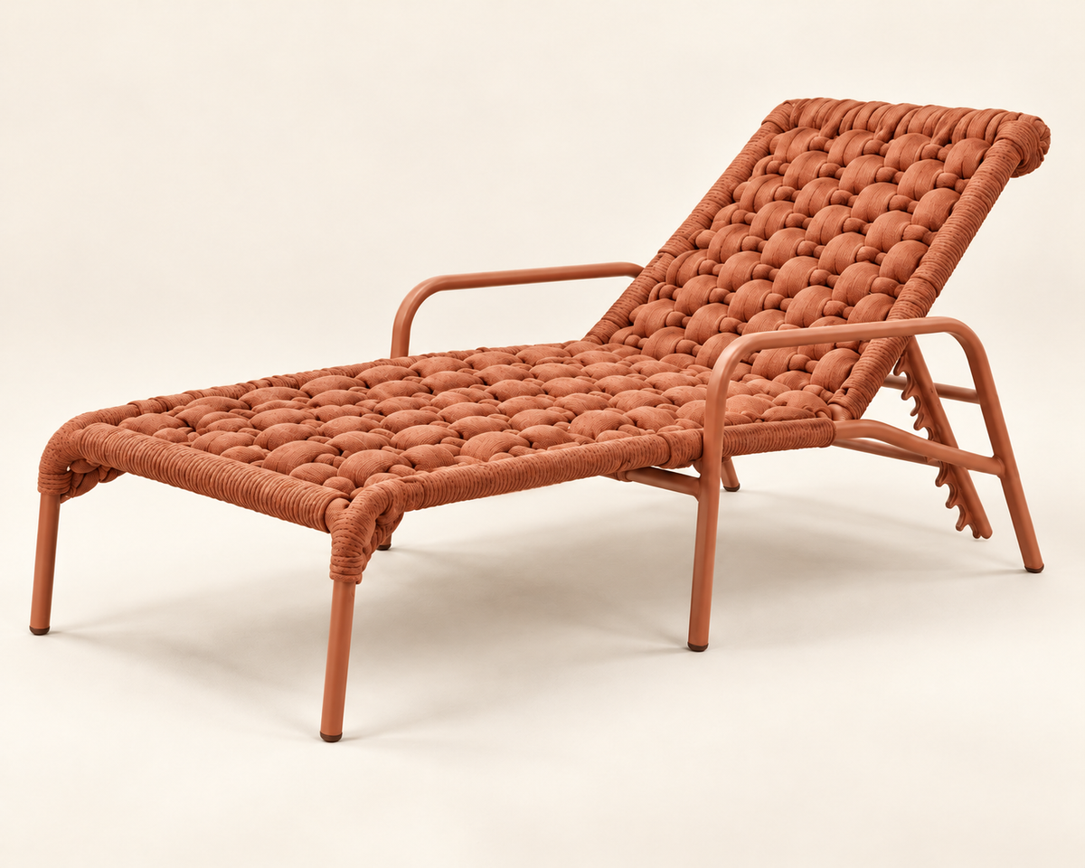 Espreguiçadeira Brisa Verano Terracota — representação digital da composição; venda unitária.