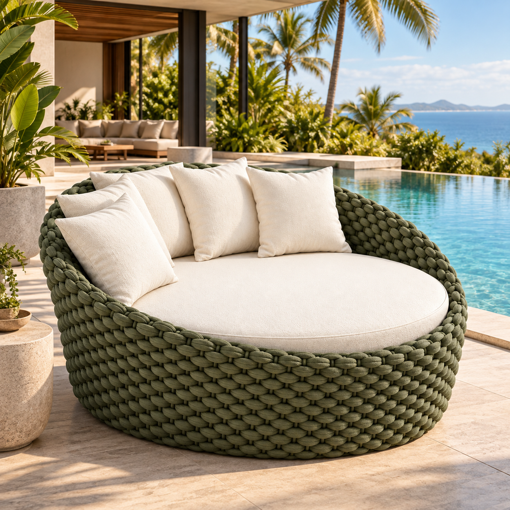 Daybed Ilha Verano em ambiente premium junto à piscina