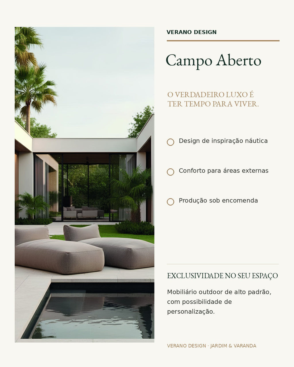 Campo Aberto, arte editorial com características comerciais da Verano Design