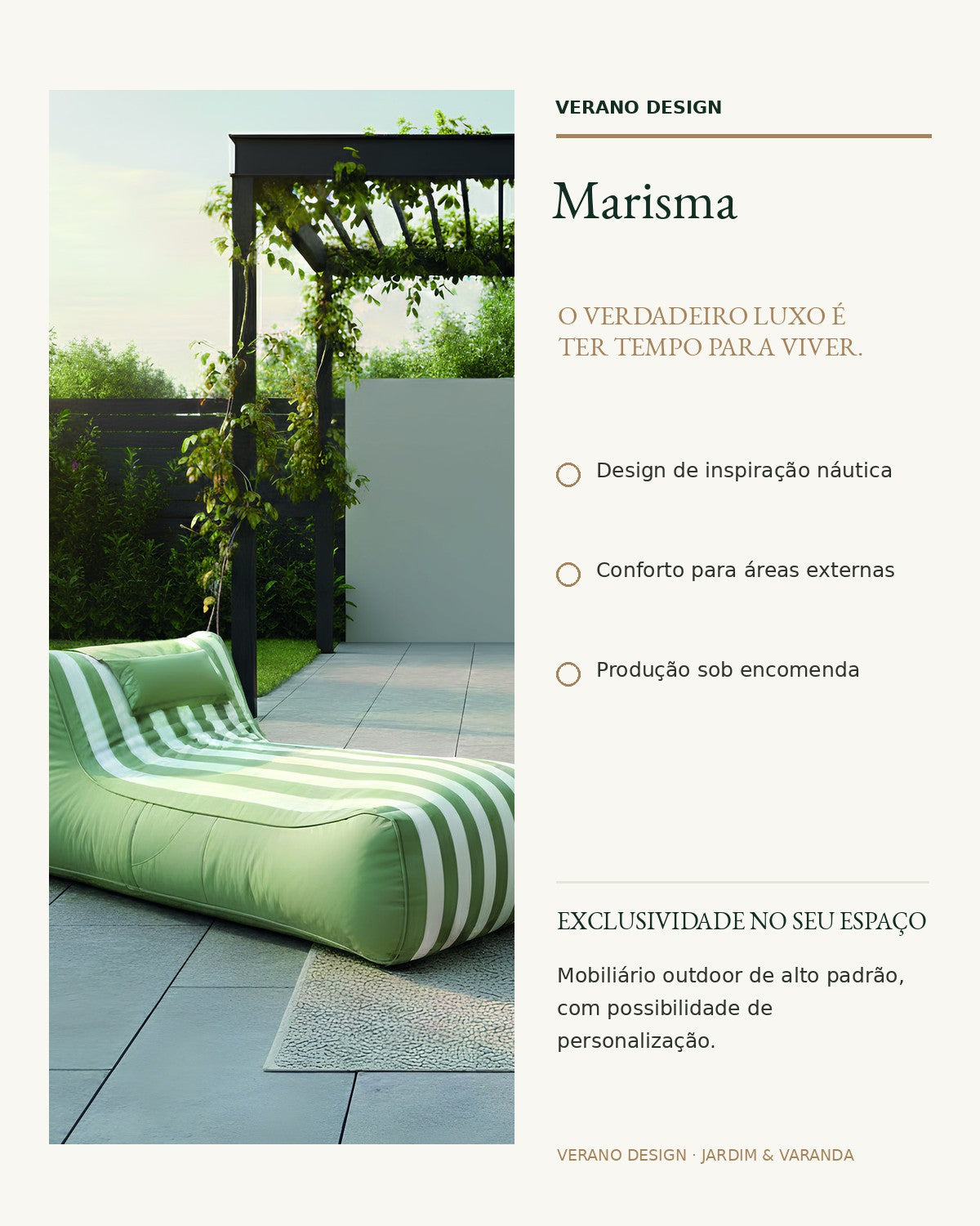Marisma Verano — diferenciais em foto original do catálogo